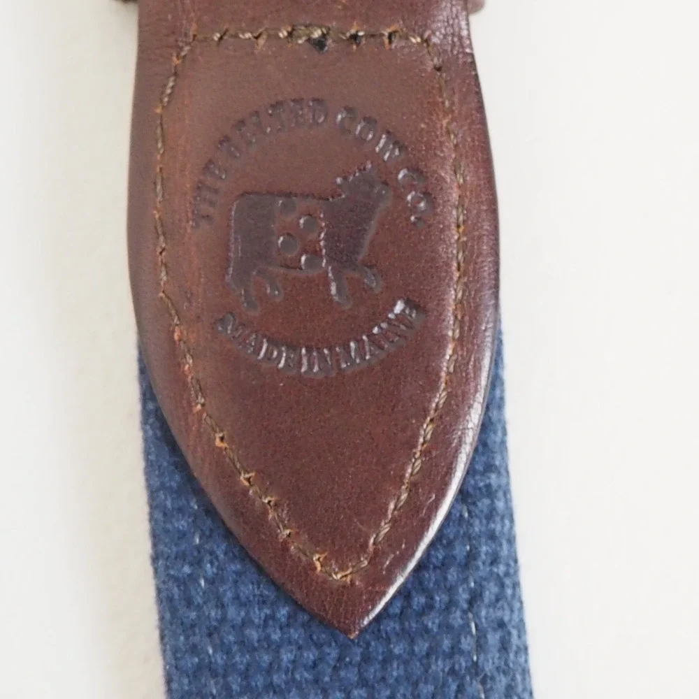 The Belted Cow Nantucket‎ Island Ribbon Club Belt Men's Sz 42 Canvas Preppy Golf
